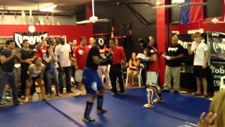 Renzo Gracie Jiu Jitsu and Training Center of Weston Muay Thai fights Matt Garrett fight 2 round 4 [upl. by Atalanta]