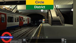 Train Simulator Classic Trains at Gloucester Road  S7 Circle amp District lines [upl. by Sauder]