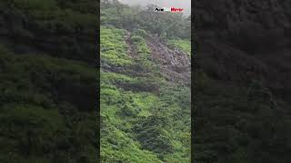 Landslide at Tikona Fort Authorities restrict entry amidst falling debris [upl. by Prissie]