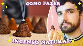 COMO FAZER INCENSO NATURAL CASEIRO COM DOIS INGREDIENTES – How to make Incense Cones [upl. by Kcod]