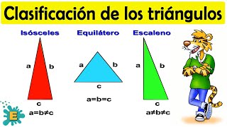 Clasificación de los TRIÁNGULOS 🔺Según sus lados y Ángulos [upl. by Kosiur]