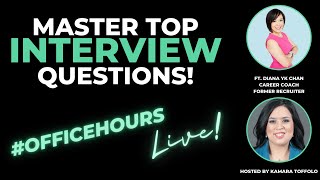 HOW TO ANSWER COMMON JOB INTERVIEW QUESTIONS  RECRUITER TIPS AND ADVICE W DianaYKChan [upl. by Youngran]