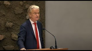 Inbreng Geert Wilders bij het debat over de verkiezingsuitslag [upl. by Harraf]