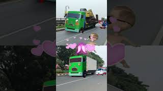 Transformer truck vs wing box truck joget viral truk shortvideo trukoleng truckdance [upl. by Henrietta]