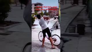 Bike bike seat hilarious never left standing bike bikelife bicycle shorts custombike seat [upl. by Keriann]