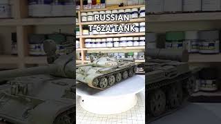 135 Scale RUSSIAN T62A TANK tamiya military history 프라모델 [upl. by Welbie]