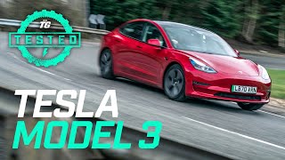 Tesla Model 3 2021 Review 060mph ride handling user guide amp Tesla Autopilot  Top Gear Tested [upl. by Lynda435]