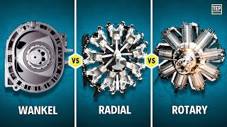 Wankel vs Radial vs Rotary  Its Parts Working amp Applications  Explained [upl. by Gebelein]