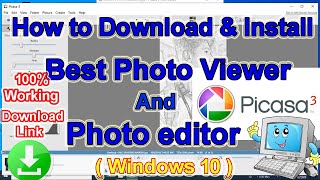 How to Download and Install Best Photo Viewer amp Photo Editor Picasa 3 in Windows 10  हिन्दी मे [upl. by Maighdiln]