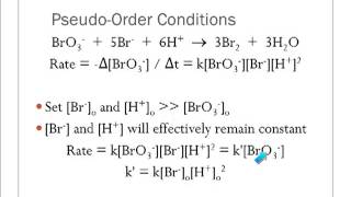 Pseudo Order Reactions [upl. by Tindall]