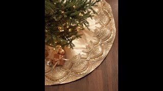 Pie de Árbol Navideño SIN COSTURAS 🎄 Molde de PIE DE ÁRBOL de NAVIDAD paso a paso [upl. by Anitroc]