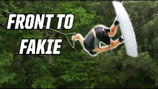 FRONT TO FAKIE  WAKEBOARDING  HOW TO  KICKER [upl. by Noiraa806]