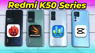 So sánh Redmi K50 Ultra Extreme Edition K50 K50 Pro K50 Gaming Hiệu năng hơi ảo [upl. by Amsa406]