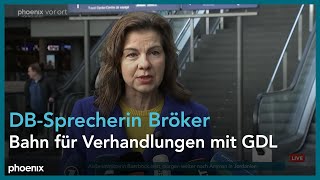 GDLStreik Statement von DBSprecherin Bröker [upl. by Eizus]