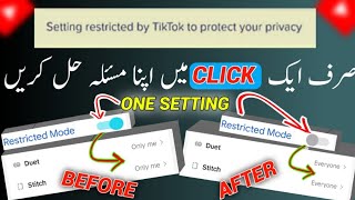 How To Fix Setting Restricted By tiktok To Protect Your Privacy 2023  TikTok Restricted Setting [upl. by Enilorak972]