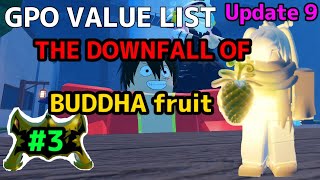 NEW GPO VALUE LIST UPDATE 9 3  THE DOWNFALL OF BUDDHA AND MYTHICAL CHESTS [upl. by Chelsea883]