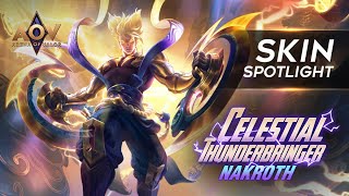 Narkoth Celestial Thunderbringer Skin Spotlight  Garena AOV Arena of Valor [upl. by Shiverick]