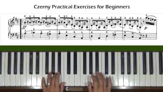 Czerny Practical Exercises for Beginners Op 599 No 51 Piano Tutorial [upl. by Ofilia274]