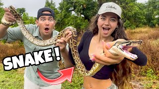 TAKING MY GIRLFRIEND PYTHON HUNTING  HUGE SNAKE [upl. by Nalorac88]