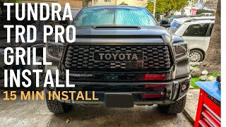 Best Aftermarket TRD Pro Grill for 2021 Tundra  Install  Cartrimhome [upl. by Laroc]