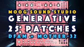 Moog Sound Studio DFAM  Mother32 Generative Patches Demo [upl. by Constancy]