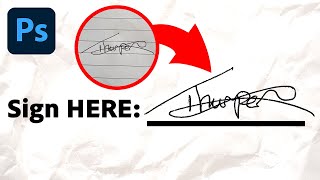 How To Convert a Signature Into a Digital Signature with Photoshop Paper to Digital [upl. by Lirrehs]