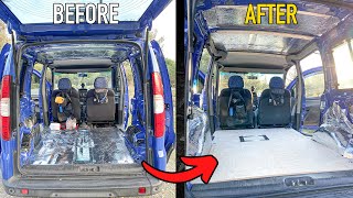 I Built The Floor In My Van  Fiat Doblo Van Conversion DIY  ep04 [upl. by Tcideneb682]