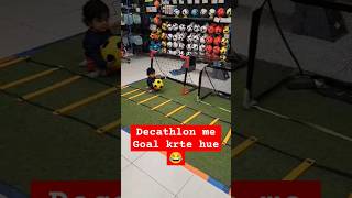 Decathlon me goal krte hue 😂ytshorts siblings decathlon masti shortsvideo [upl. by Reivaxe]