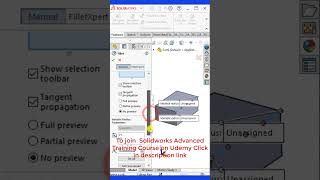 How to make Solidworks variable chamfer solidworks2023 cadsoftwaretraining cad [upl. by Mccomb250]