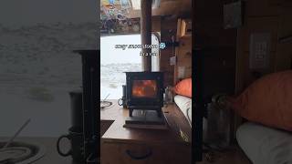 SNOWSTORM in a Van ❄️ vanlife snowstorm woodstove [upl. by Sherborne]