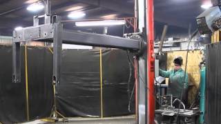 Welding with a single column ALM Positioner Lift [upl. by Nylesor]