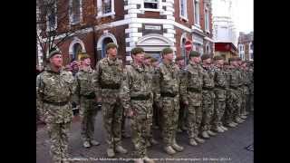 Third Battalion Mercian Staffordshire Regiment Homecoming Parade in Wolverhampton 20 Nov 2011 [upl. by Holzman919]