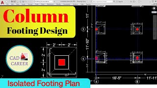 How To Draw Isolated Footing in AutoCAD  COLUMN FOOTING Design in AutoCAD  CAD CAREER [upl. by Niwde]