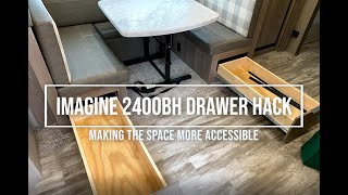 Camper Booth Dinette Drawer Mod Grand Design Imagine 2400BH [upl. by Joses]