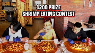 200 PRIZE 6LB SHRIMP EATING CONTEST AT Grab a Crab in Hacienda Heights CA RainaisCrazy [upl. by Hartmunn]