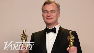 Christopher Nolan Says quotIts a Thrillquot to be an Oscar Winner  Full Oscars Backstage Speech [upl. by Alexis]