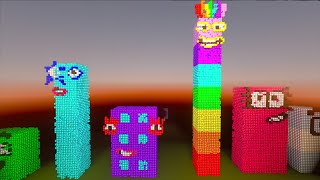 Guess Broken Numberblock 1 to 10 Learn to Count Minecraft NUMBERBLOCKS [upl. by Zulema]