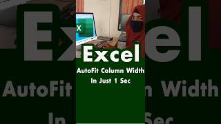 AutoFit Column Width in Ms Excel In Just one click excel computer shorts shortvideo [upl. by Yesor]