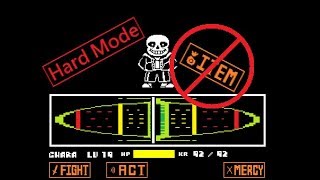 Undertale  Sans Fight Hard Mode Simulator Fanmade NO ITEM COMPLETE [upl. by Elianore]