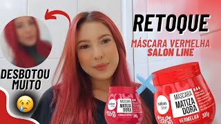 MÃSCARA VERMELHA SALON LINE  RETOCANDO CABELO VERMELHO [upl. by Vivyan]