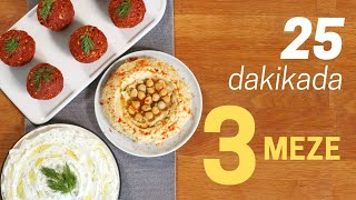 25 DAKİKADA TAM 3 NEFİS MEZE TARİFİ⚡️Haydari  Humus  Muhammara [upl. by Ailugram]