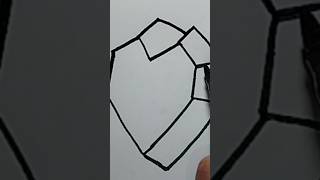 3d heart drawing drawingclassesforkids youtubeshorts [upl. by Avek153]