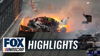 Myatt Snider goes airborne as Austin Hill wins at Daytona  NASCAR ON FOX HIGHLIGHTS [upl. by Goober]