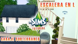 TUTORIAL GARAJE SUBTERRANEO Y ESCALERA EN L  LOS SIMS 3 [upl. by Koenraad]