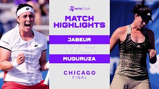 Ons Jabeur vs Garbiñe Muguruza  2021 Chicago Final  WTA Match Highlights [upl. by Nordgren]