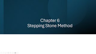 Chapter 6  Stepping Stone Method  Introduction to operation Research [upl. by Essej455]