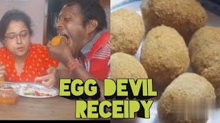 Dimer Devil Recipe  Egg Devil  Bengali Egg Chop  Dimer Chop  Kolkata Style Egg Deviand eatin [upl. by Kcirdnekal]