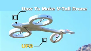 How To Make A V Tail Copter Drone Using kk215 Flight Controller Full Tutorial drone [upl. by Tarrsus]