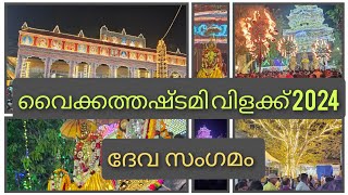 ആദ്യമായി കണ്ട അഷ്ടമി വിളക്ക് മഹാദേവ സംഗമം 2024  Vaikathashtami 2024 [upl. by Hukill]