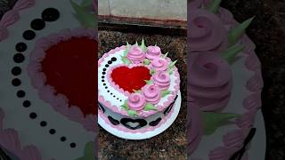 Heart shaped cake design trending cake shortvideo [upl. by Sabanrab746]